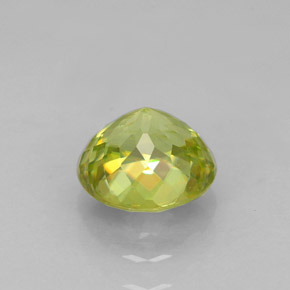 Sfene naturale verde da 1,36 ct, taglio rotondo, VS