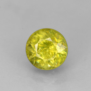 Sfene naturale giallo da 1,37 ct, taglio rotondo, VS-SI