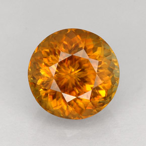 Sfene naturale arancione da 1,70 ct, taglio rotondo, VVS-VS