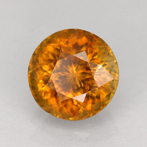Sfene naturale arancione da 1,70 ct, taglio rotondo, VVS-VS