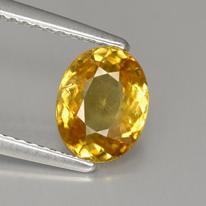 Sfene Giallo oro naturale da 1.43 ct, Taglio ovale, VS