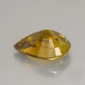 Sfene naturale giallo da 3,46 ct, taglio a pera, VVS