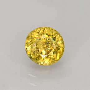Sfene Giallo oro naturale da 1.17 ct, Taglio rotondo, VS