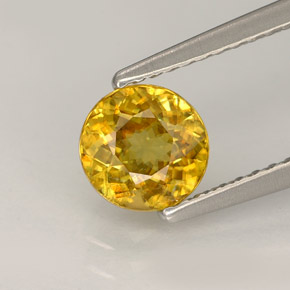 Sfene Giallo oro naturale da 0.96 ct, Taglio rotondo, VS