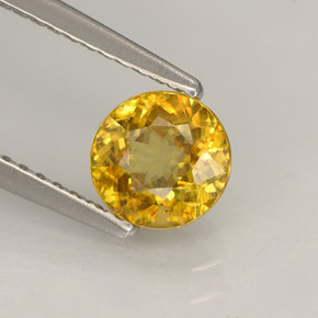 Sfene Giallo oro naturale da 0.96 ct, Taglio rotondo, VS