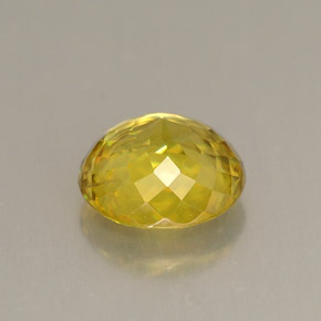 Sfene Giallo oro naturale da 1.31 ct, Taglio rotondo, VVS-VS
