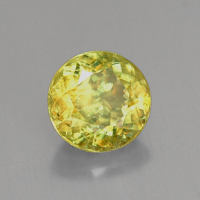 Sfene Oro verdastro naturale da 0.95 ct, Taglio rotondo, VS-SI