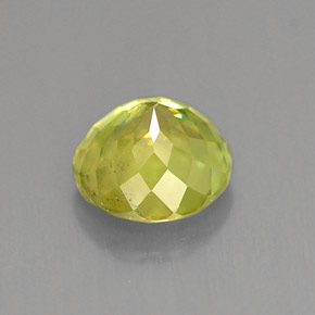 Sfene Oro verdastro naturale da 0.95 ct, Taglio rotondo, VS-SI