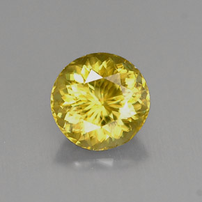 Sfene naturale giallo da 0,98 ct, taglio rotondo, VS