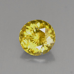 Sfene naturale giallo da 0,98 ct, taglio rotondo, VS
