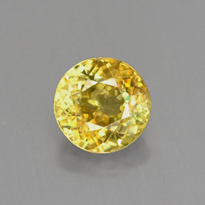 Sfene naturale giallo da 0,98 ct, taglio rotondo, VS-SI