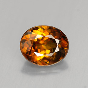 Sfene naturale arancione da 1,12 ct, taglio ovale, VS