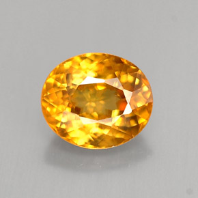 Sfene naturale arancione dorato da 1,21 ct, taglio ovale, VS