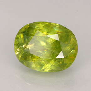 Sfene naturale multicolore da 2,36 ct, taglio ovale, SI