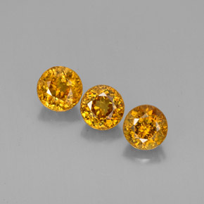 Sfene naturale arancione da  ct, taglio rotondo, VS