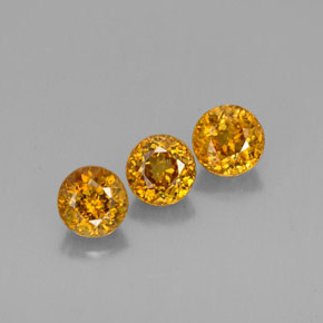 Sfene naturale arancione da  ct, taglio rotondo, VS