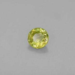 Sfene naturale verde da 0,44 ct, taglio rotondo, VS
