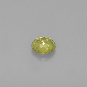 Sfene naturale verde da 0,44 ct, taglio rotondo, VS