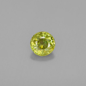 Sfene naturale verde da 0,46 ct, taglio rotondo, VS