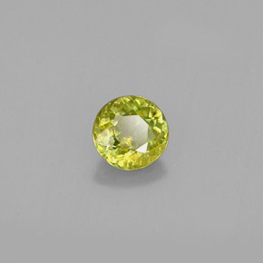 Sfene naturale verde da 0,46 ct, taglio rotondo, VS