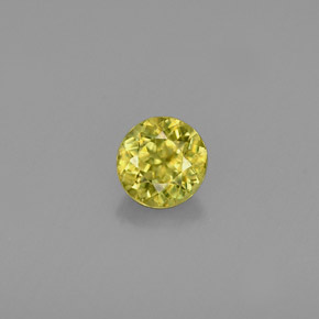 Sfene naturale verde da 0,48 ct, taglio rotondo, VS