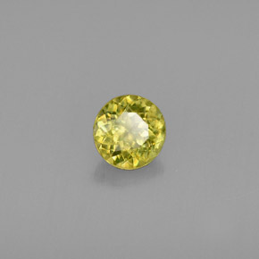 Sfene naturale verde da 0,48 ct, taglio rotondo, VS