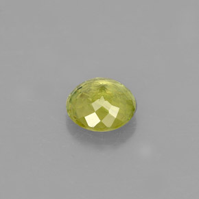 Sfene naturale verde da 0,59 ct, taglio rotondo, VS