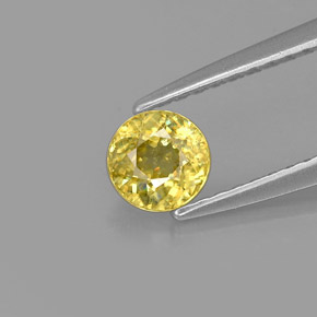Sfene naturale oro da 0,47 ct, taglio rotondo, VS