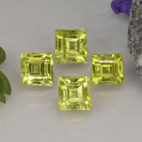 Sfene naturale giallo da 1,50 ct, quadrato, VS-SI