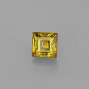 Sfene naturale giallo da 0,83 ct, quadrato, VS