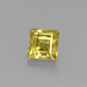 Sfene naturale giallo da 0,38 ct, quadrato, VS-SI