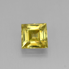 Sfene naturale giallo da 0,45 ct, quadrato, VS