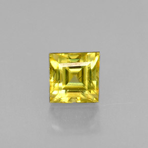 Sfene naturale giallo da 0,35 ct, quadrato, VS