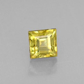 Sfene naturale giallo da 0,35 ct, quadrato, VS
