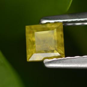 Sfene Oro verdastro naturale da 0.43 ct, Quadrato, VS-SI