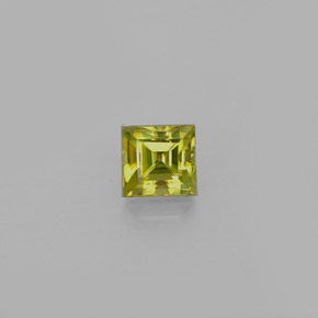 Sfene naturale verde da 0,41 ct, quadrato, VS
