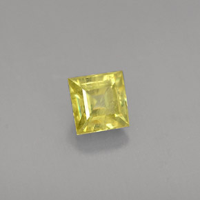 Sfene naturale giallo da 0,36 ct, quadrato, VS-SI