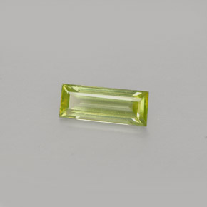 Sfene naturale verde da 0,41 ct, baguette, VVS-VS
