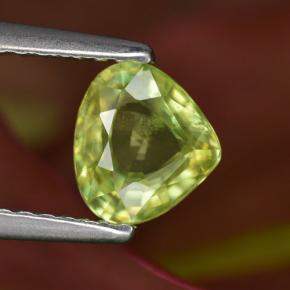 Sfene naturale verde da 0,83 ct, taglio a pera, VS