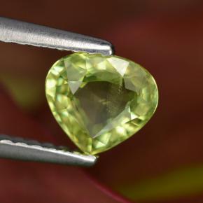 Sfene naturale verde da 0,83 ct, taglio a pera, VS