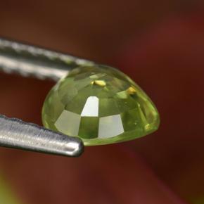 Sfene naturale verde da 0,83 ct, taglio a pera, VS