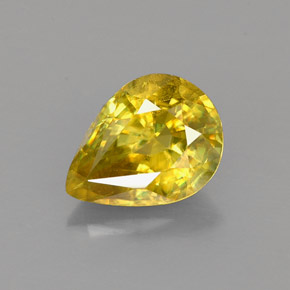 Sfene Oro verdastro naturale da 1.38 ct, Forma a pera, VS