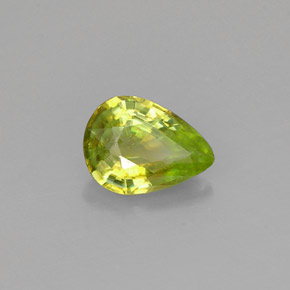 Sfene naturale verde da 0,67 ct, taglio a pera, VVS-VS