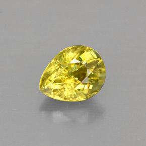 Sfene Oro verdastro naturale da 1.00 ct, Forma a pera, VVS-VS