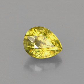 Sfene Oro verdastro naturale da 1.00 ct, Forma a pera, VVS-VS
