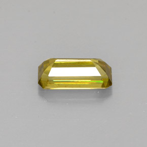 Sfene Oro verdastro naturale da 0.76 ct, Taglio smeraldo, VVS-VS