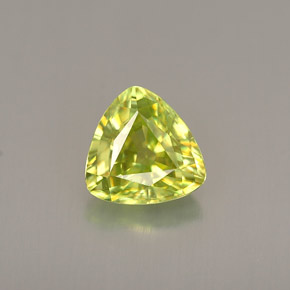 Sfene naturale verde da 0,77 ct, trillion, VVS-VS