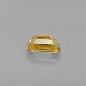 Sfene naturale giallo da 0,63 ct, taglio smeraldo, VVS-VS