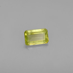 Sfene naturale verde da 0,45 ct, taglio smeraldo, VS