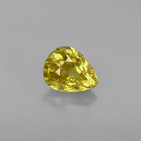 Sfene naturale giallo da 0,92 ct, taglio a pera, VS